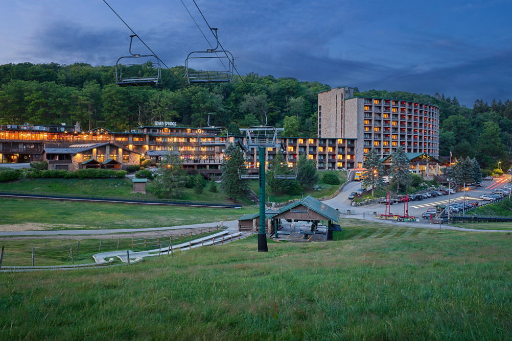 Exterior of Main Lodge at Seven Springs Mountain Resort