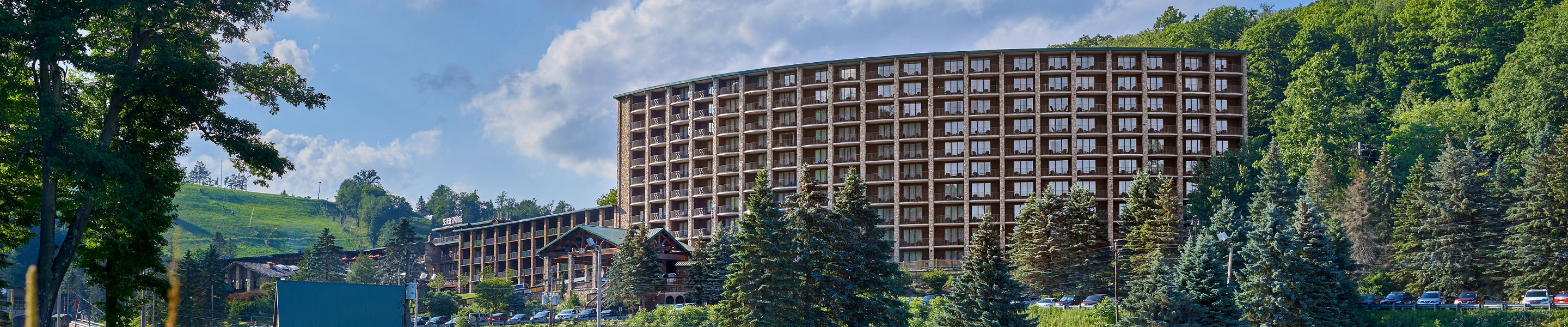 Exterior of Main Lodge at Seven Springs Mountain Resort
