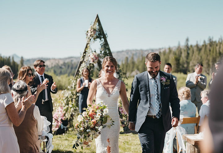 Summer Wedding Ceremony at Heavenly's The Meadow