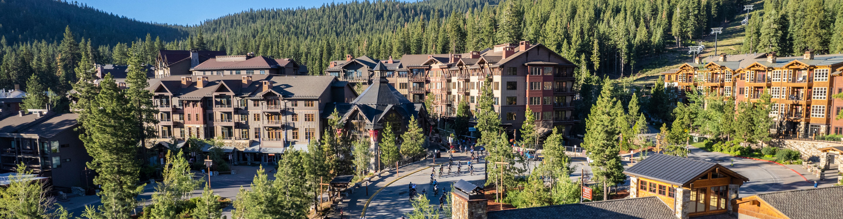 Scenic Ariel of Tahoe Trail at Northstar During Summer