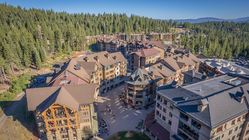 Scenic Ariel of Tahoe Trail at Northstar During Summer