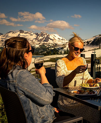 Enjoying Wine on the Roundhouse Patio