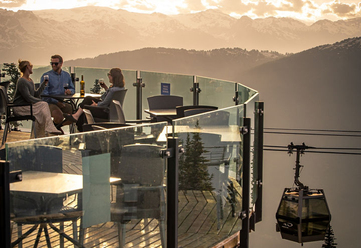 The Umbrella Bar under a golden sunset