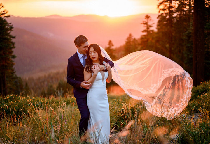 Summer Wedding Couples Portraits at Zephyr Lodge at Northstar
