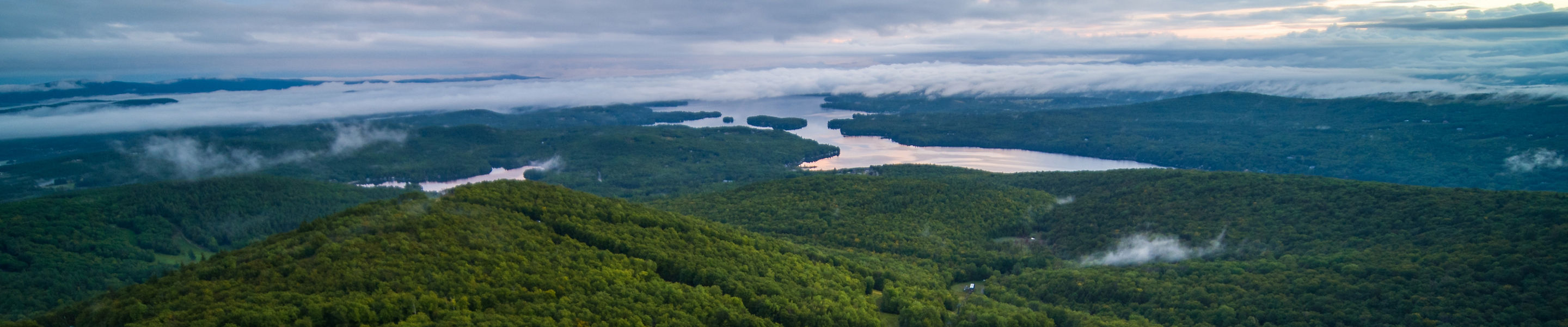 Scenic Summer Landscape View at Mount Sunapee