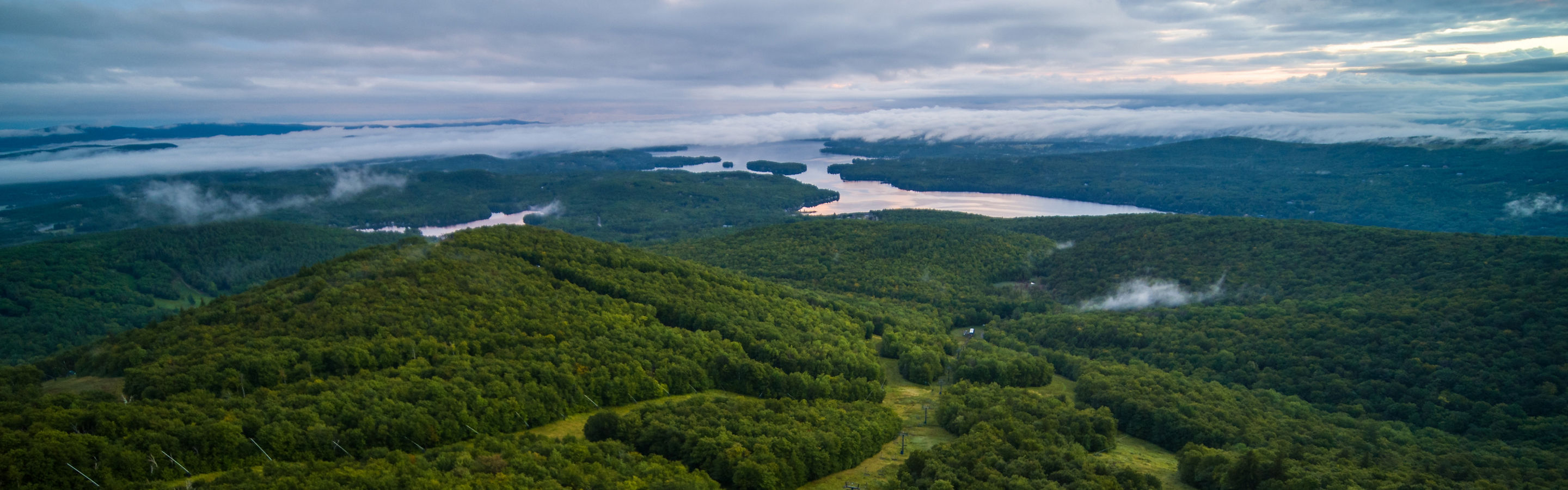 Scenic Summer Landscape View at Mount Sunapee