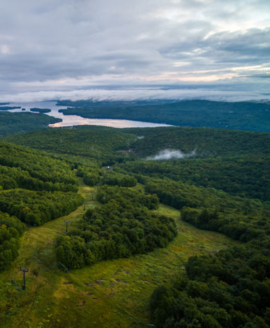 Scenic Summer Landscape View at Mount Sunapee
