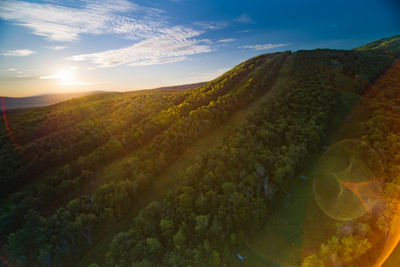 Scenic Summer Landscape View at Mount Sunapee
