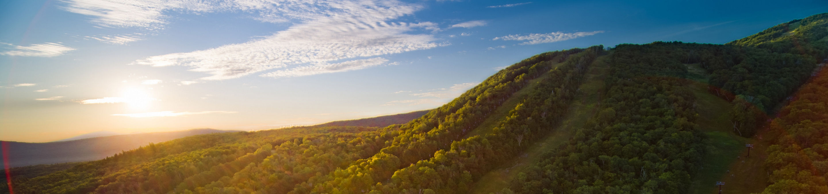 Scenic Summer Landscape View at Mount Sunapee