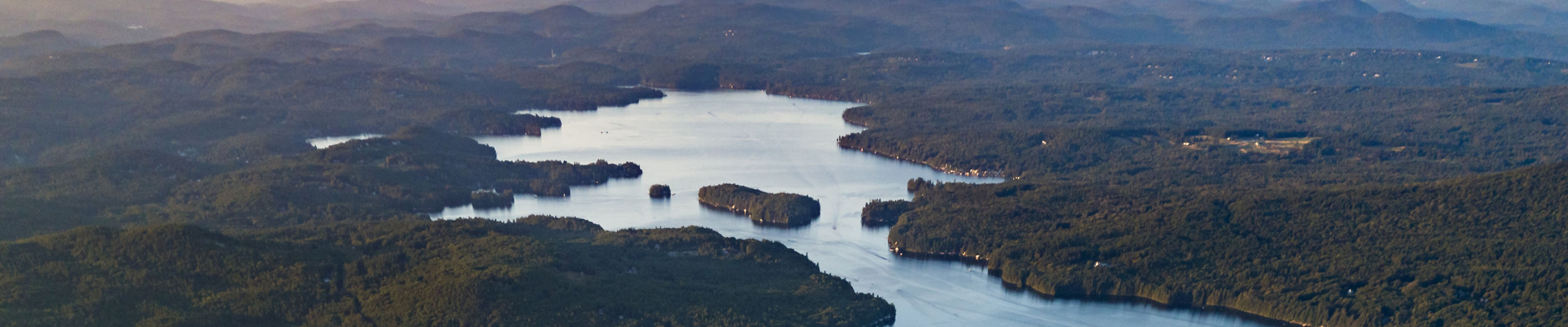 Aerial View of Lake Sunapee Near Mount Sunapee