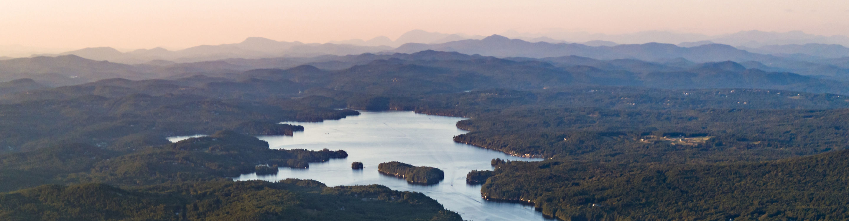 Aerial View of Lake Sunapee Near Mount Sunapee