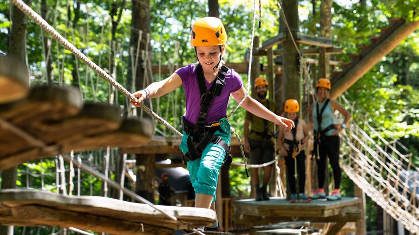 Family Enjoying the Adventure Park at Mount Sunapee