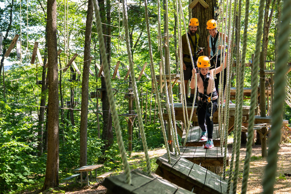 Family Enjoying the Adventure Park at Mount Sunapee