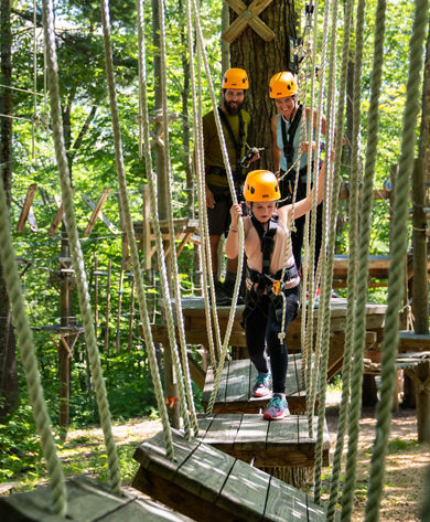 Family Enjoying the Adventure Park at Mount Sunapee