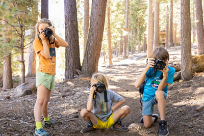 Kids take photos at Northstar Photography Kids Camp
