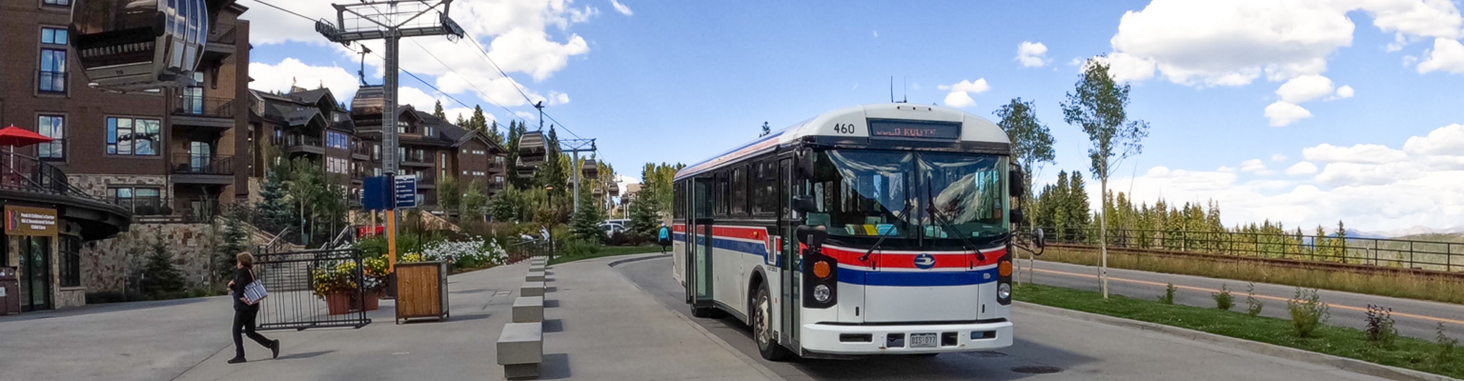 Bus for Gold Route at Breckenridge During Summer