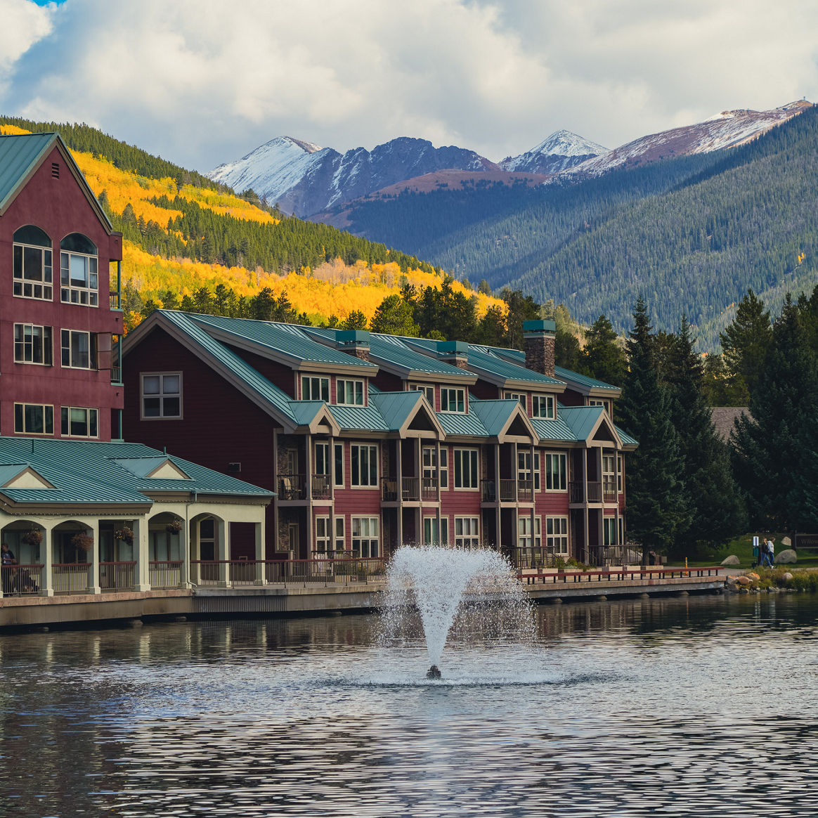 Fountain Spewing Water at Keystone Resort Village