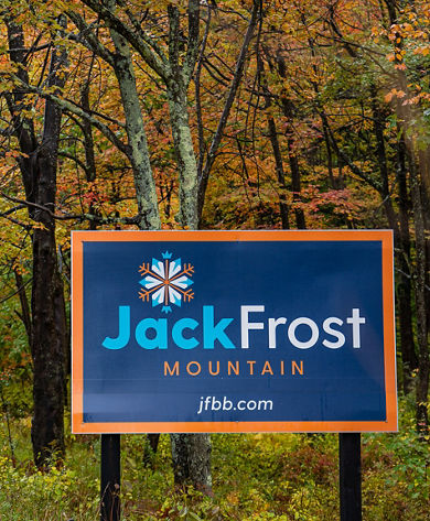 Jack Frost Mountain Signage Among Fall Colors