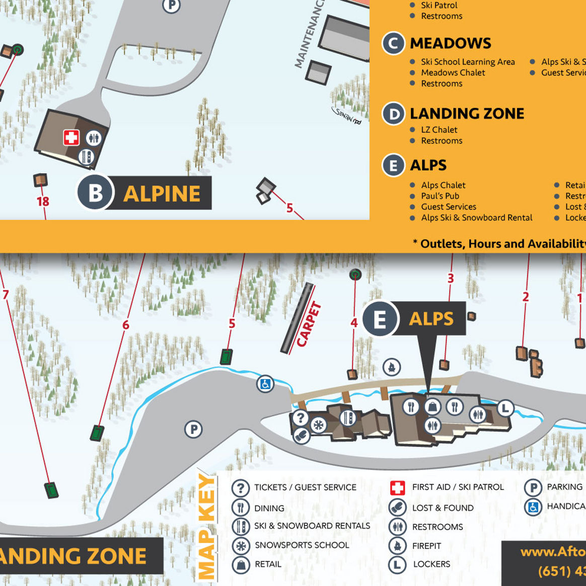 Afton Alps FY23 Base Area Map Updated