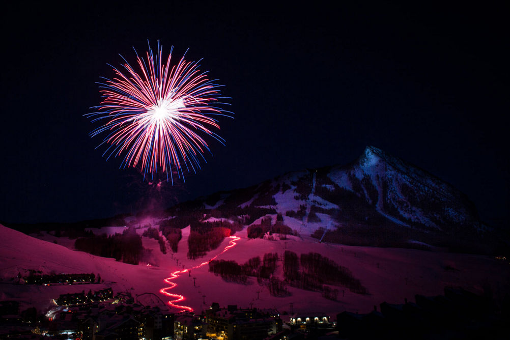 Fireworks over Crested Butte Mountain Resort