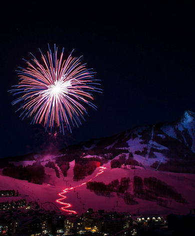 Fireworks over Crested Butte Mountain Resort