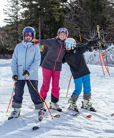 Kids Pose on Mountain at Crotched