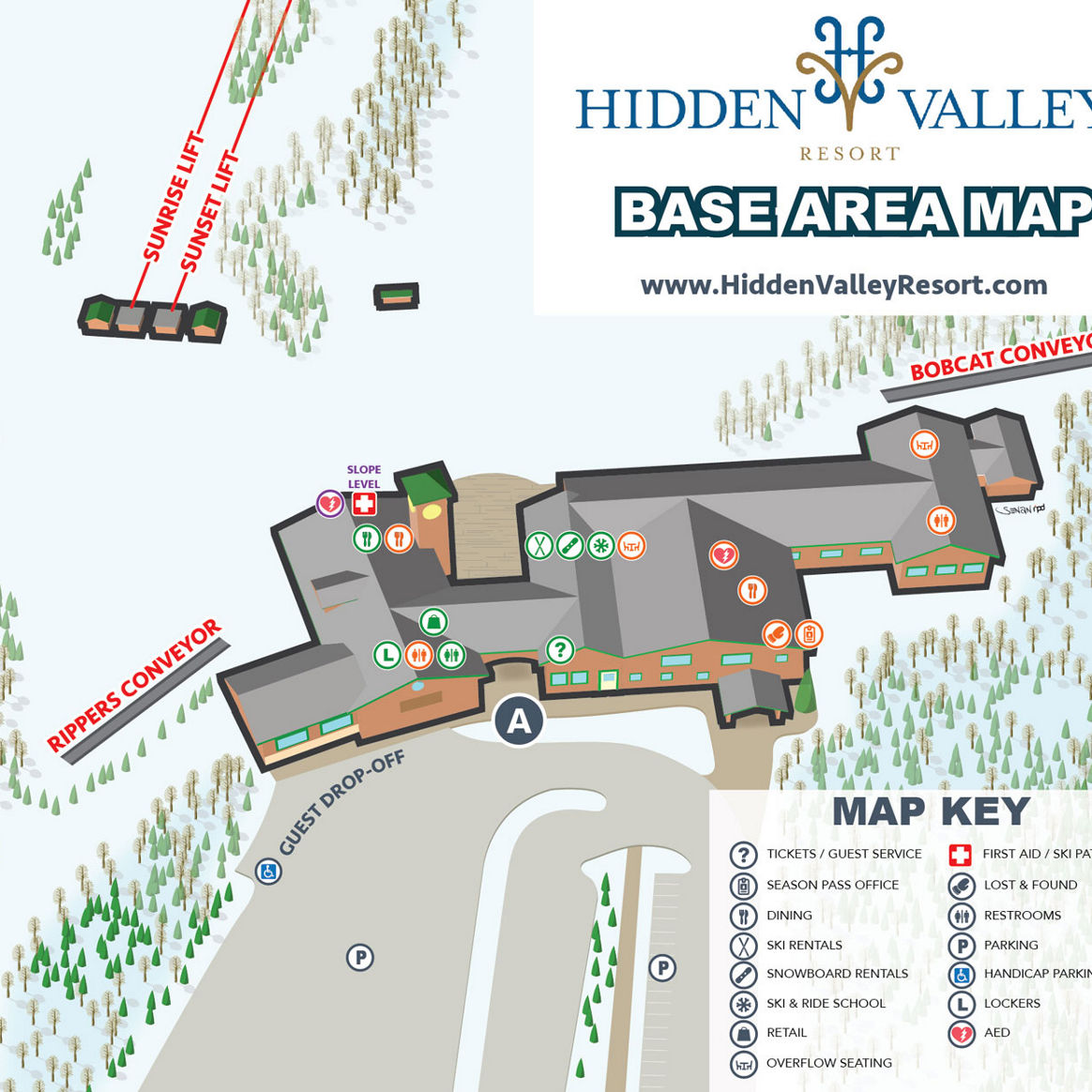Hidden Valley PA Base Area Map
