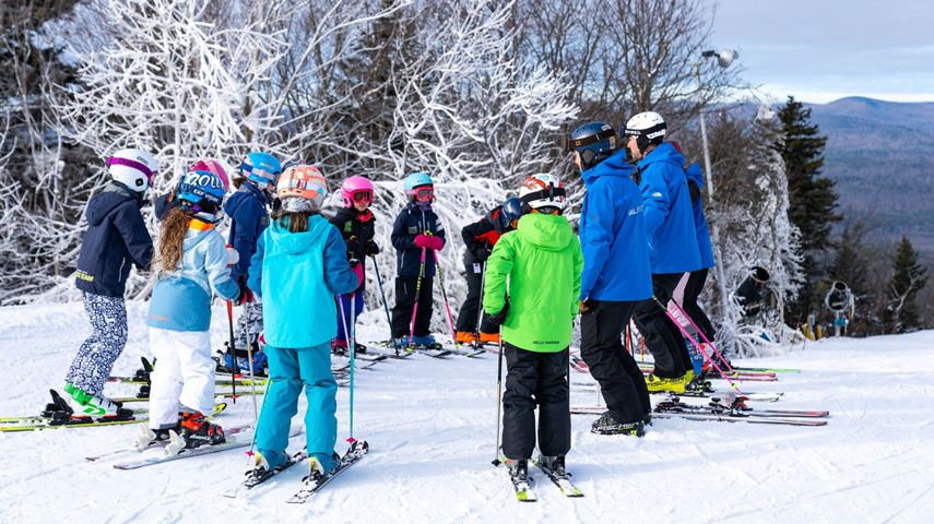 Kids Group Lesson for Ski Ride School at Crotched