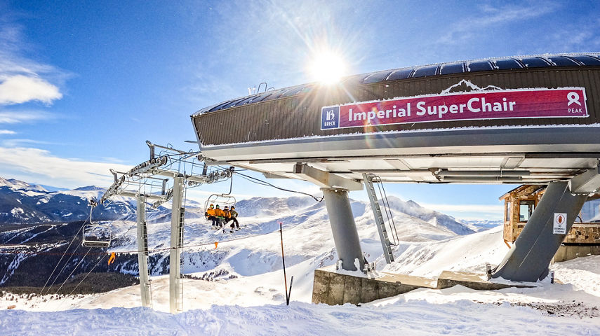 Scenic View of the Imperial SuperChair Lift at Breckenridge