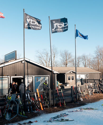 Skis Lined Up at Jack Frost Big Boulder