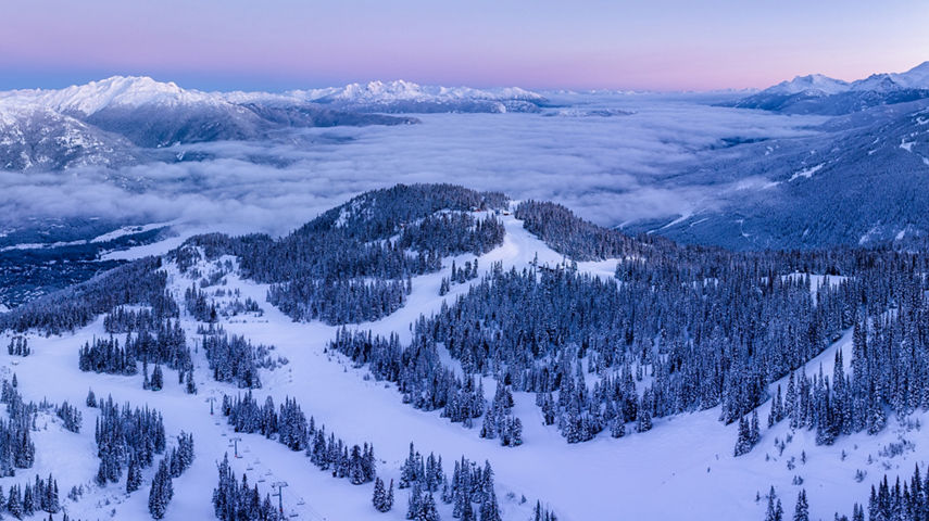 Wintery Scenic Landscape View at Whistler Blackcomb