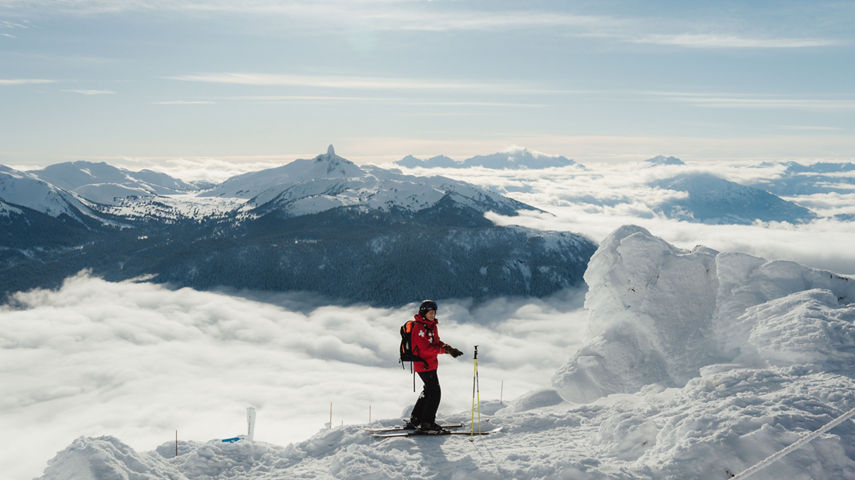 Ski Patroller on Whistler Blackcomb Mountain