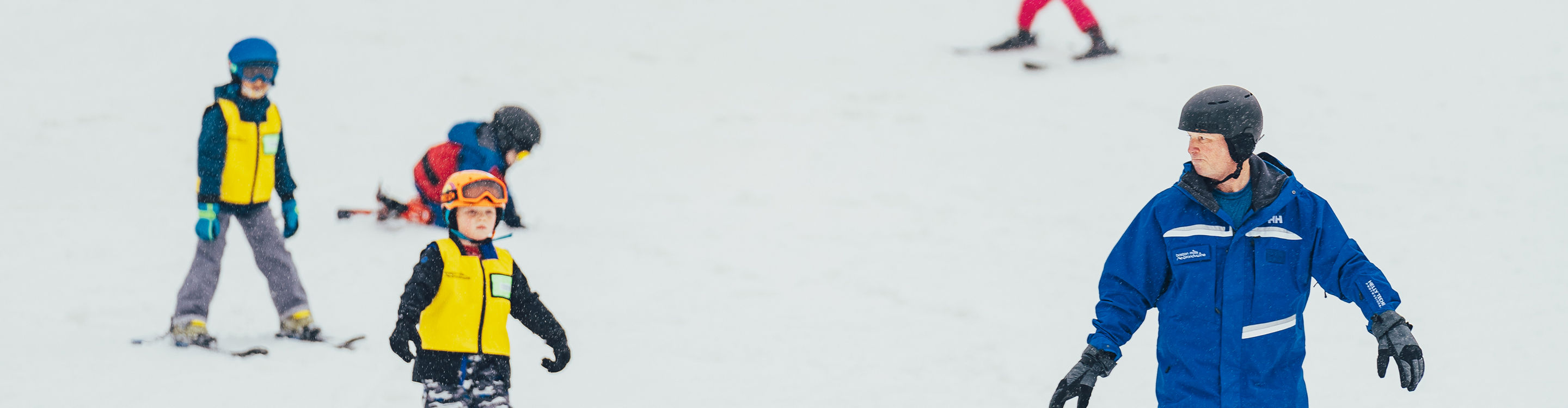 Kids Skiing with Ski Instructor at Boston Mills Brandywine