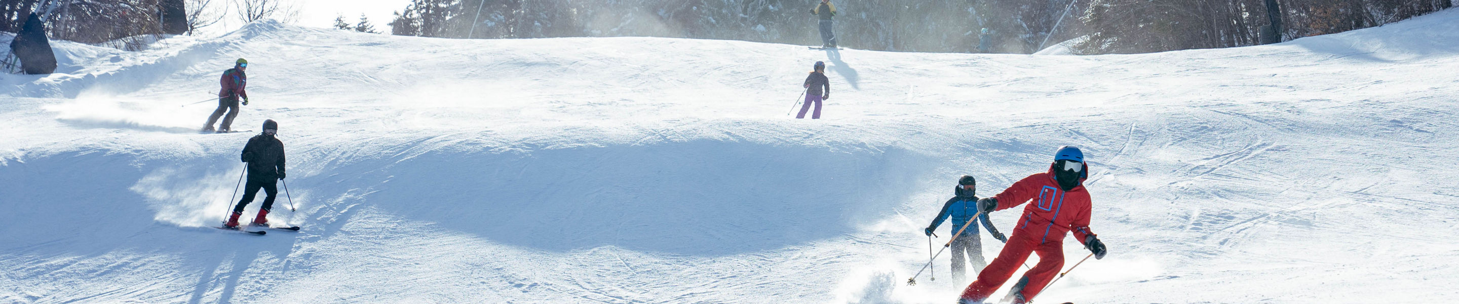 Resort Guests Skiing at Mount Sunapee