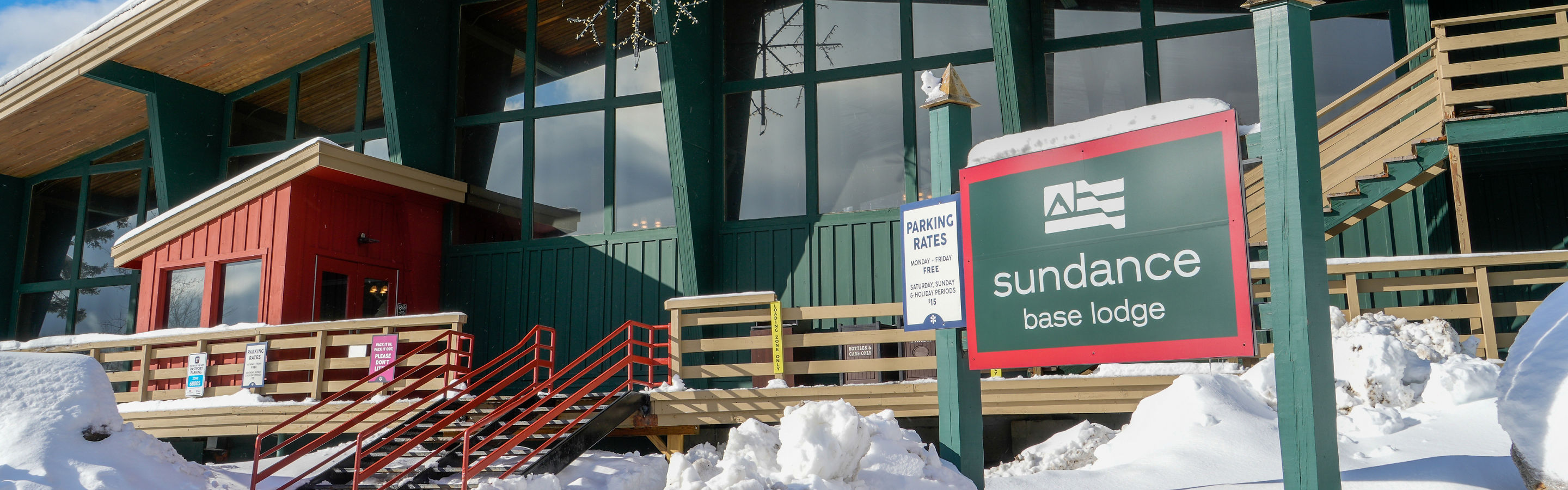 Exterior of Sundance Base Lodge