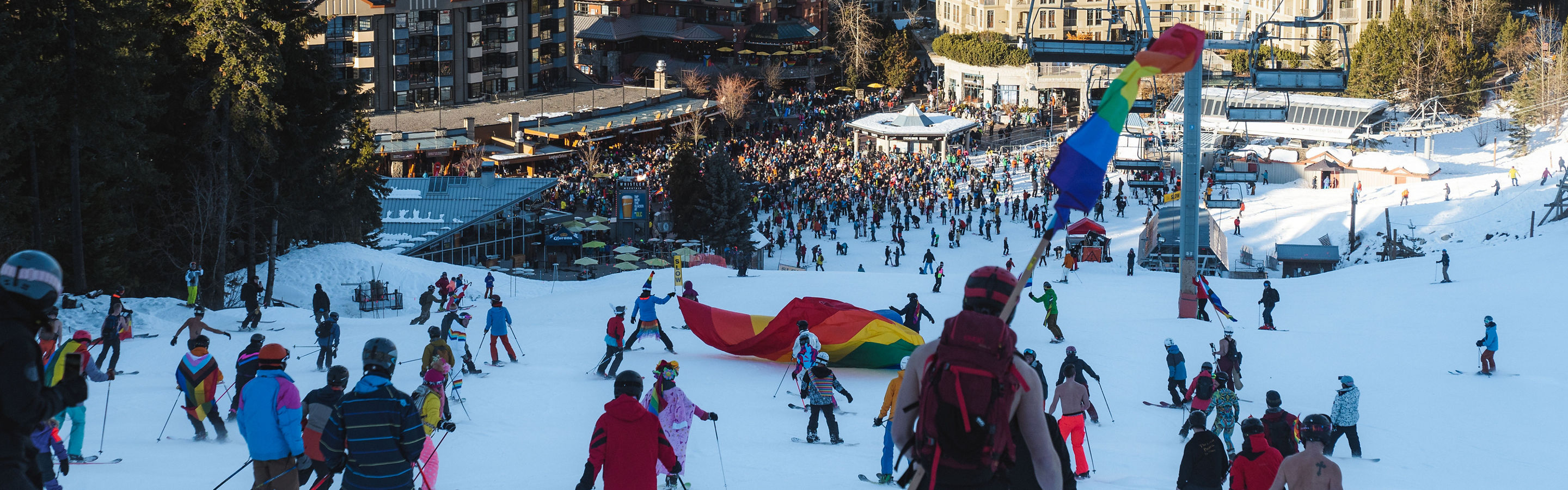 Pride Ski Parade 2023 at Whistler Blackcomb