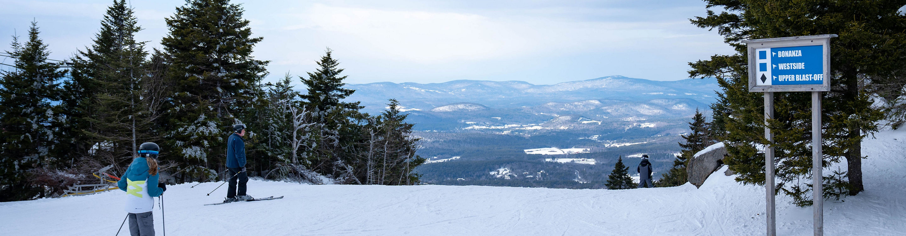 Resort Guests Skiing at Mount Sunapee
