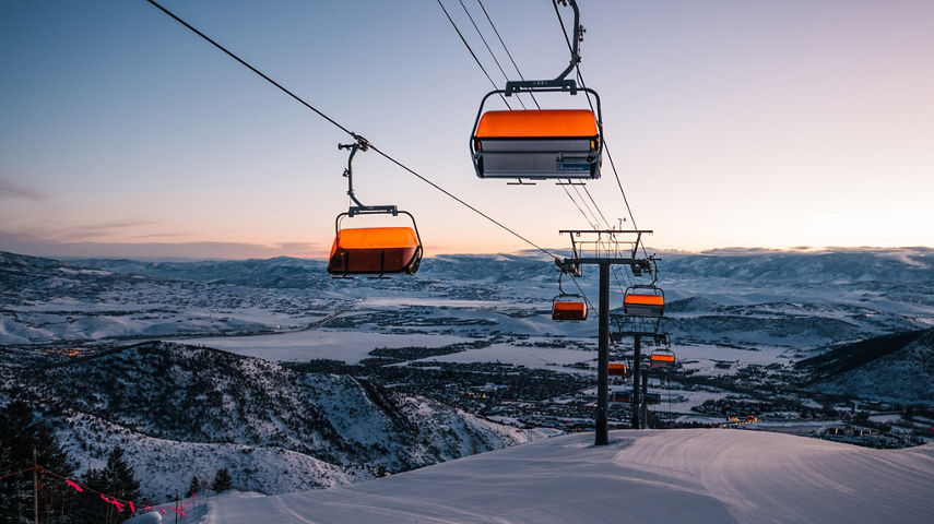 Scenic Views of Chairlift at Park City