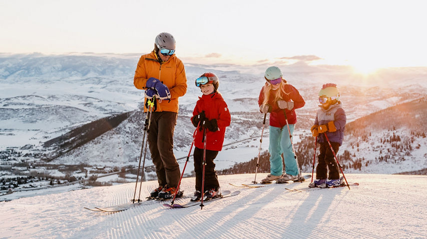 Family Enjoying a Ski Day at Park City