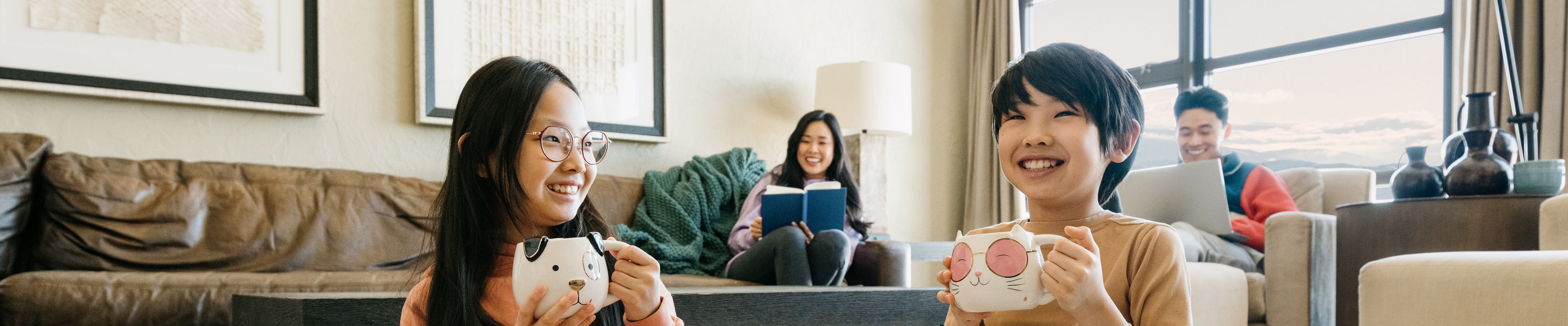 Family Enjoys Leisure Time Inside Their Unit at Grand Summit Lodging at Park City
