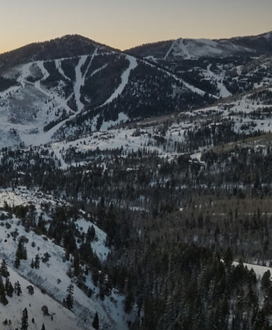 Aerial Landscape View of Sunrise at Park City