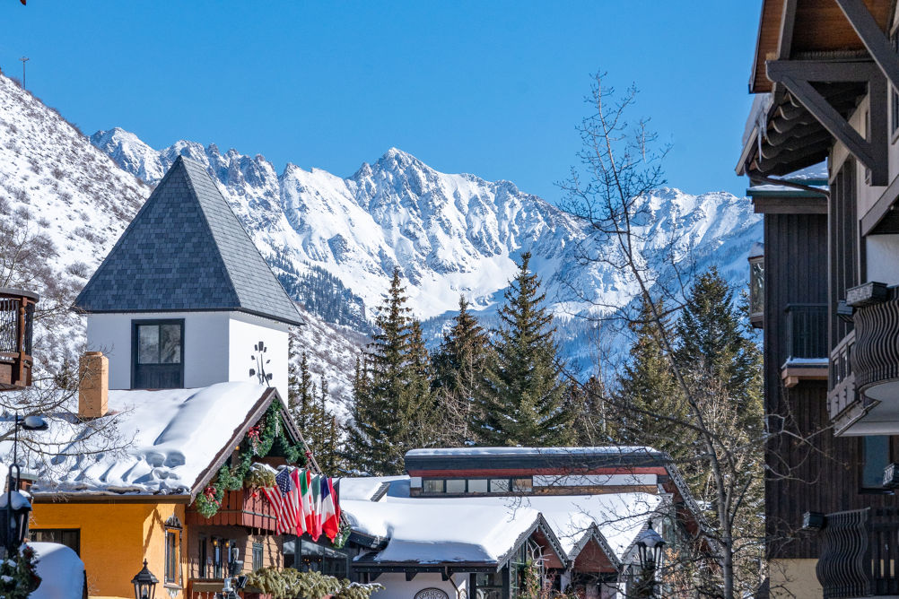 Resort Guests Enjoying a Walk in Vail Village