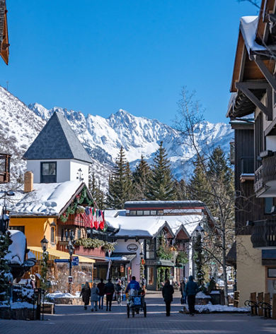 Resort Guests Enjoying a Walk in Vail Village