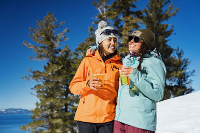 Resort Guests Enjoy a Beer from Tamarack Lodge at Heavenly