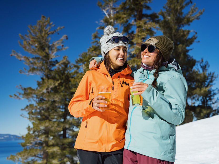 Resort Guests Enjoy a Beer from Tamarack Lodge at Heavenly