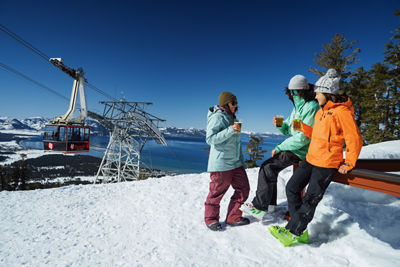 Resort Guests Enjoy a Beer from Tamarack Lodge at Heavenly