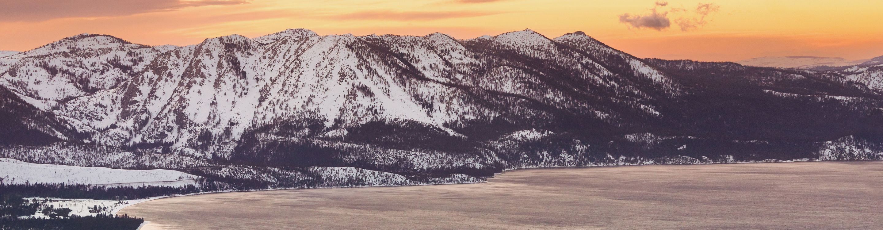 Scenic Sunset View of Lake Tahoe from Heavenly