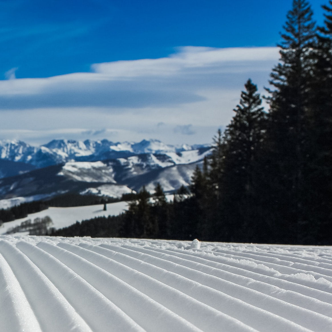 Freshly Groomed Snow at Crested Butte