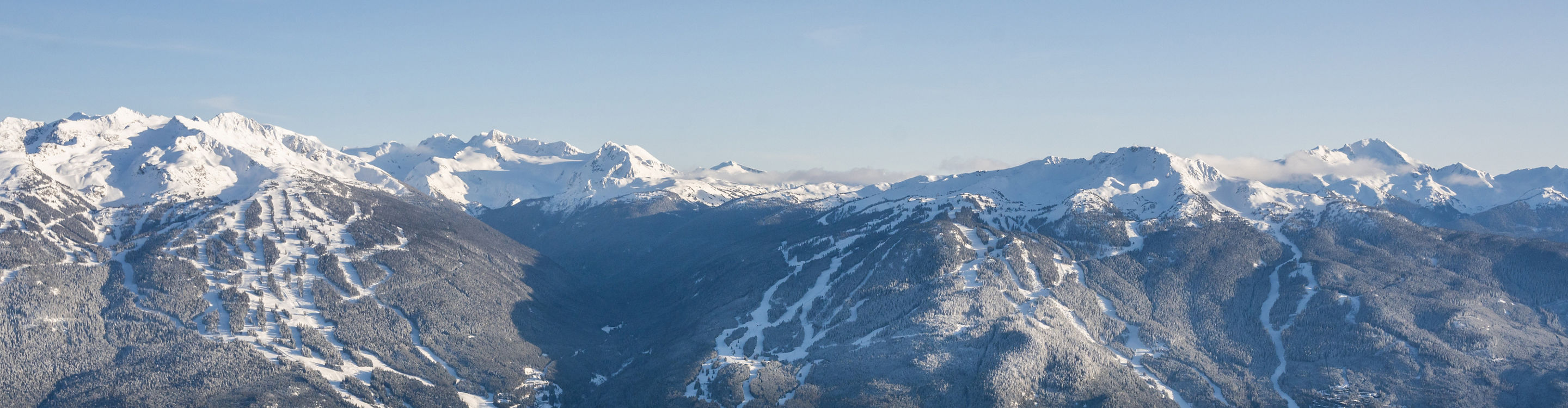 Aerial View of Whistler Blackcomb During Winter