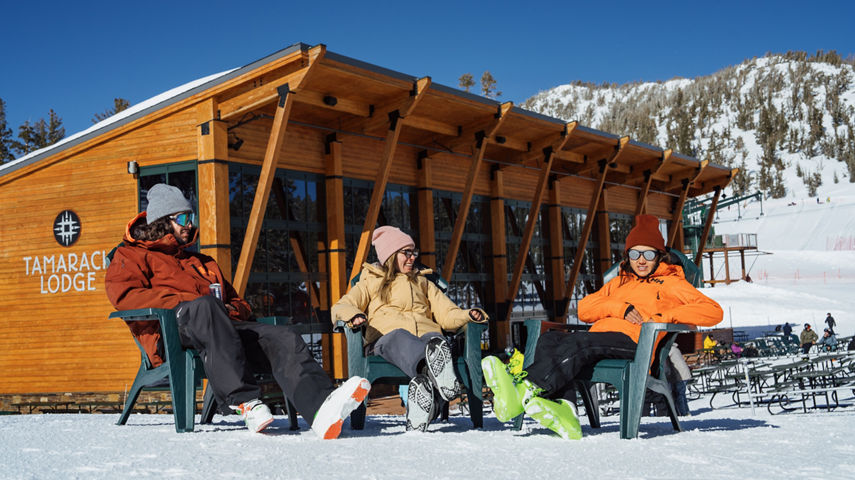 Friends Enjoy Leisure Time in Between Runs at Heavenly Tamarack Lodge